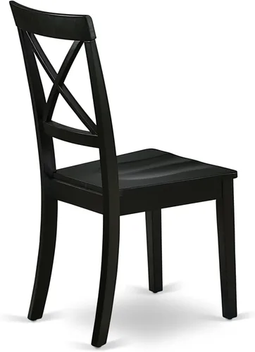 Miniatura 13 de East West Furniture AMBO3-BCH-W Juego de mesa y sillas de cocina de 3 piezas contiene una mesa de comedor redonda con pedestal y 2 sillas de asiento