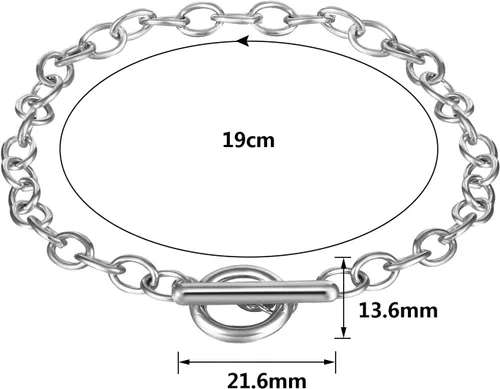 Miniatura 4 de Hicarer 12 pulseras de cadena de plata a granel con dijes de aleación de metal para hacer joyas, pulseras de eslabones chapados en cadena, kit