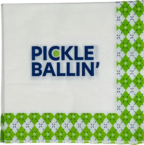 Miniatura 3 de Twerp Platos y servilletas de fiesta de pickleball - Suministros de fiesta para Pickle Ball - Juego de 10