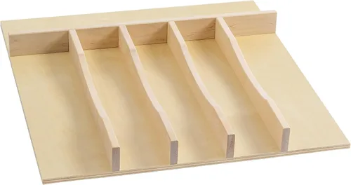 Miniatura 12 de WelFurGeer Organizador de cubiertos de madera premium para cajones de cocina, bandeja de utensilios para cajón de cocina, organizador de cajones