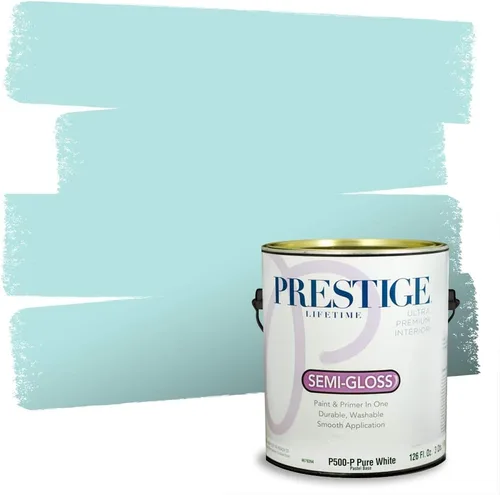Miniatura 128 de Prestige Paints. - Base y pintura para exteriores en un solo galón, 1 galón. plano, comparable con Sherwin Williams Topsail. SW6799-PCM