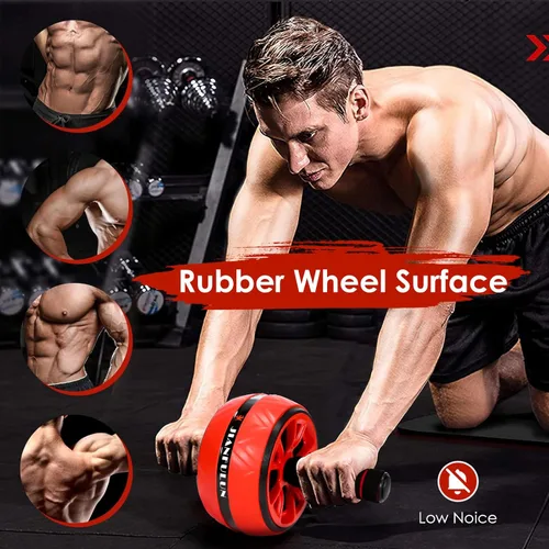 Miniatura 2 de Rueda de rodillo abdominal, equipo de entrenamiento abdominal para entrenamiento de fuerza abdominal y central, ruedas de ejercicio para gimnasio