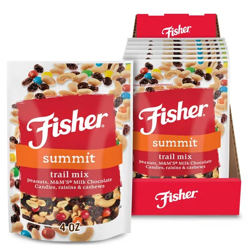 Miniatura 9 de Fisher Tropical variedad de frutos secos, 3.5 onzas, paquete de 6 unidades, chips de plátano, almendras, anacardos, piña y mango endulzados y secos