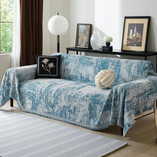 Miniatura 28 de MEETSKY Fundas para sofá modular de 3 cojines, lavables, mezcla de felpilla suave, protector de muebles, funda decorativa de estilo moderno