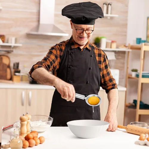 Miniatura 5 de Separador de yema de huevo, 2 unidades, separador de huevos para huevos crudos, herramienta de acero inoxidable, huevos blancos para cocinar