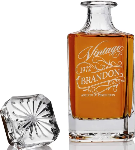 Miniatura 5 de Juego de decantador de whisky personalizado – Juego de regalo de licor personalizado de 5 piezas con 4 vasos y decantador grabado – 25.4 fl oz