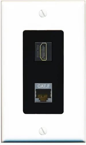 Miniatura 6 de RiteAV Placa de pared HDMI y Cat7 - 1 banda [marrón/marrón]