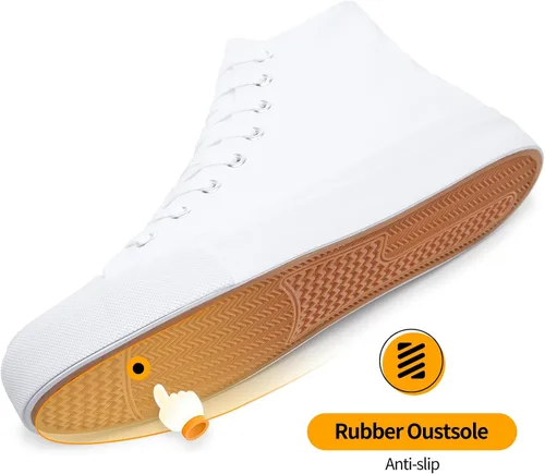 Miniatura 69 de ZGR Tenis de lona para hombre, con cordones, clásicos, casuales, para caminar
