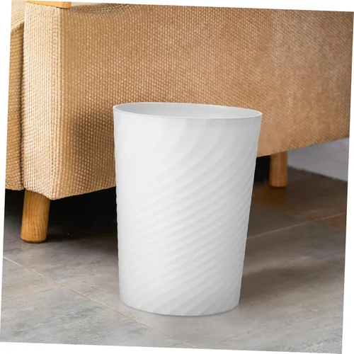 Miniatura 3 de Cabilock Bote de basura de plástico, blanco, 1.0 litros, duradero, fácil de usar, ideal para el hogar y la oficina