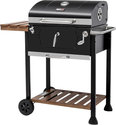 Miniatura 11 de Royal Gourmet CD1824ET - Parrilla de carbón móvil con mesas laterales plegables, parrilla de barbacoa para exteriores con área de cocción de 470