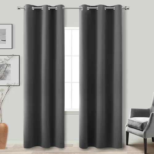 Miniatura 199 de Cortinas opacas de 72 pulgadas extra anchas para dormitorio, puerta corrediza de vidrio y patio, 2 paneles con ojales para oscurecer ventana grande