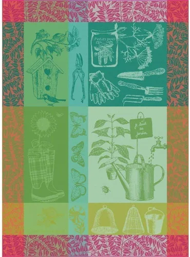 Miniatura 14 de Garnier Thiebaut Mille Vegetaux Arc En Ciel (A Thousand Rainbow Plants) - Toalla de cocina francesa de 22 x 30 pulgadas, algodón, jacquard Mille