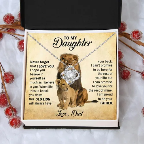 Miniatura 3 de To My Daughter - Collar de nudo de amor para padre e hija para cumpleaños y Navidad