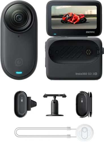 Miniatura 20 de Insta360 GO 3S - 128 GB Blanca 4K Cámara de vlog portátil pequeña, POVs con manos libres, montaje en cualquier lugar, estabilización, vida útil