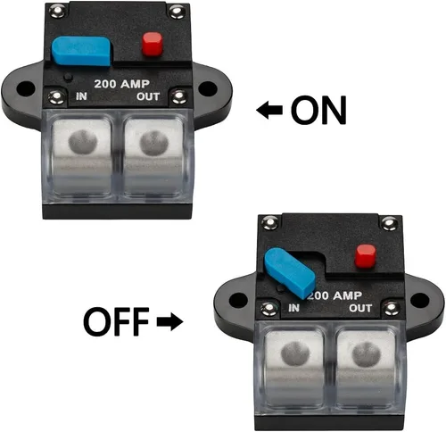 Miniatura 3 de Disyuntor de circuito de 100 amperios de audio para automóvil, energía solar, inversor de fusibles en línea con cubierta impermeable para motor
