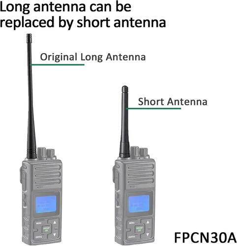 Miniatura 5 de Samcom Antena corta de radio bidireccional con SMA-hembra, antena elástica y no deformable de 3.4 pulgadas para Walkie Talkies UHF 400-480MHz