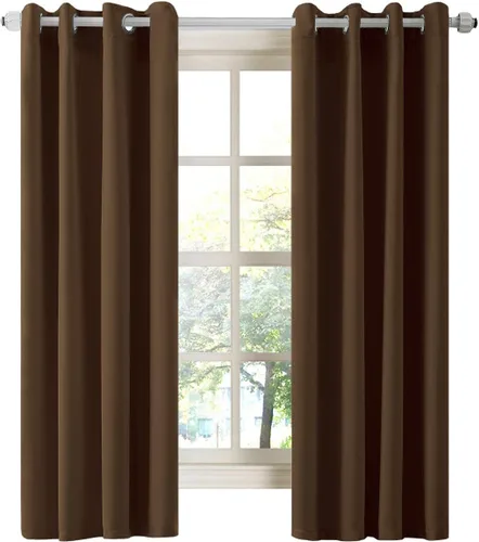 Miniatura 112 de LA PALMA Cortinas opacas con aislamiento térmico y ojales, para sala de estar, dormitorio, paquete de 2 paneles