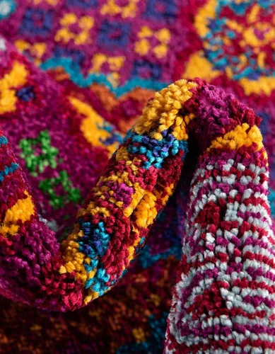 Miniatura 6 de Unique Loom Colección Calypso - Alfombra Trinidad (rectangular, 2 x 3 pies, fucsia/verde)