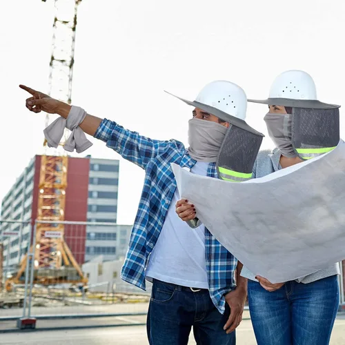 Miniatura 5 de SATINIOR 2 unidades de casco de protección solar para el cuello, alta visibilidad, malla de ala completa, protección solar y polaina para el cuello