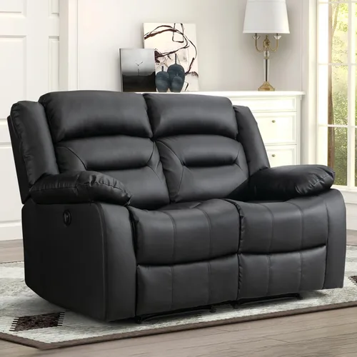 Miniatura 9 de EBELLO Sofá Reclinable Eléctrico de Piel Sintética para Dos Personas, Juego de Sofá Reclinable de 3 Asientos, Juego de Sillón Sofá Reclinable Marrón
