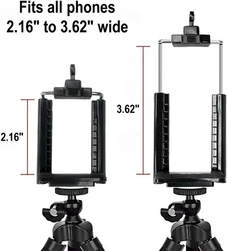 Miniatura 2 de Adaptador de trípode para teléfono celular – Soporte de trípode para iPhone – 7 SE 6 6S Plus 5 5S 5C 4 4S Soporte de clip accesorio conector