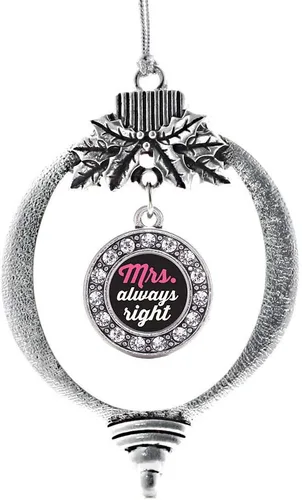Miniatura 104 de Inspired Silver - Bonita bandera estadounidense - Adorno de Navidad plateado - Adorno de árbol de Navidad con dije circular con circonita cúbica
