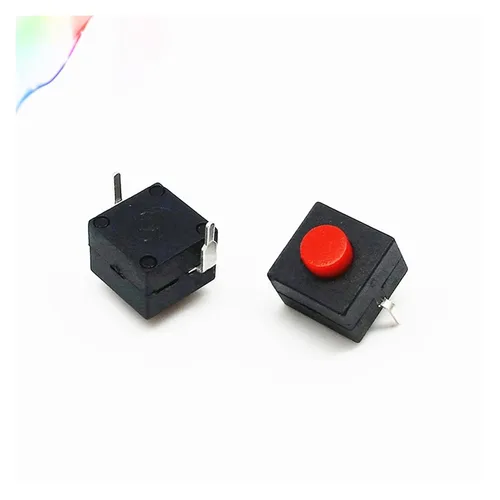 Miniatura 3 de Industrial Switches 5pcs Small Micro self Locking Small Micro self Locking 8 * 8 * 8.4 2 feet wit 2 feet with Lock Light Touch Switch Button Black