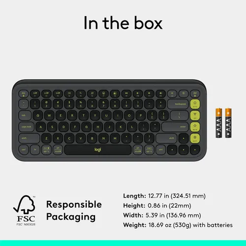 Miniatura 10 de Logitech POP ICON Keys Teclado Bluetooth inalámbrico, escritura cómoda, teclas programables, fácil de cambiar entre hasta 3 dispositivos