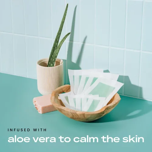 Miniatura 4 de KoluaWax Tiras de cera vegana para depilación – Fácil de usar, no irritante, kit de depilación sin desorden – 40 tiras corporales, 24 tiras