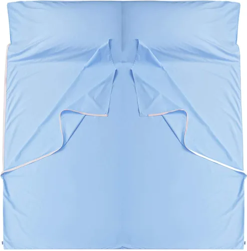 Miniatura 20 de Forro de saco de dormir 100% algodón con cremallera, sábana de viaje para adultos, para hoteles, camping, excursionistas, colchón, caravana, sofá