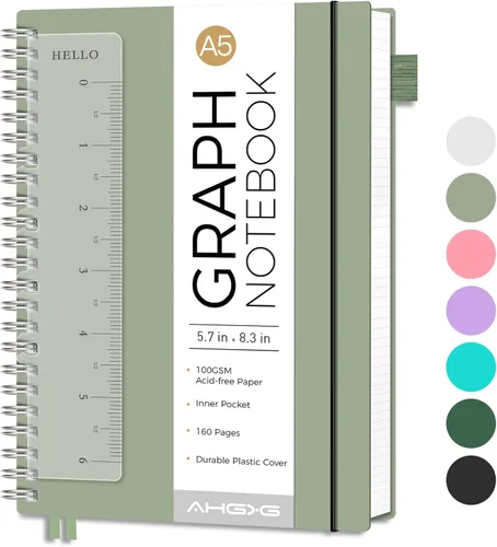 Miniatura 34 de AHGXG Diario de puntos, cuaderno en espiral de cuadrícula de puntos de 8.5 x 11 pulgadas, cuaderno de puntos grande A4, papel grueso de 3.53 oz/m²