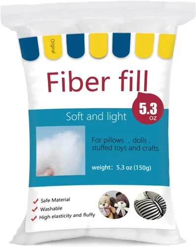Miniatura 9 de BUTUZE Relleno de Fibra de Poliéster Premium de 3.5oz, Relleno de Fibra de Alta Resiliencia para Manualidades, Animales de Crochet, Relleno