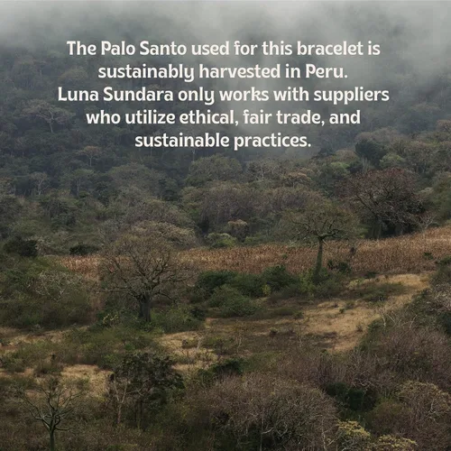 Miniatura 5 de Luna Sundara Pulsera de Palo Santo hecha a mano en Perú altamente aromática y espiritualmente limpiadora Madera