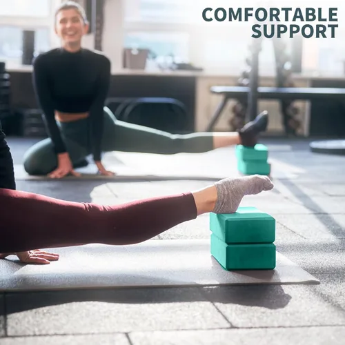 Miniatura 5 de Bloques de yoga 2 piezas, bloques de espuma de ladrillo de yoga de 9 x 6 x 3 pulgadas, bloque de espuma EVA, accesorios de yoga para yoga, pilates