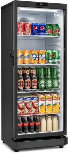 Miniatura 9 de GRS Refrigerador comercial con cerradura de puerta de vidrio Flujo de aire fresco y temperatura Refrigerador de bebidas, enfriador de bebidas