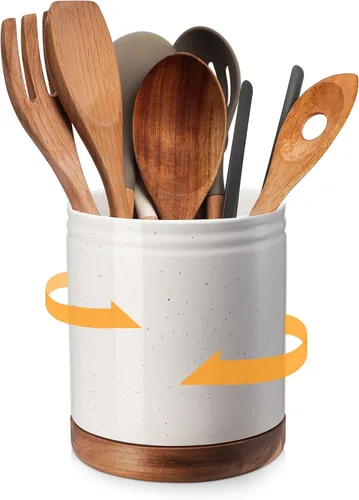 Miniatura 14 de DOWAN Soporte giratorio de 360° para utensilios de cocina extragrande, 7.6 pulgadas para encimera, utensilios de cocina para decoración de cocina