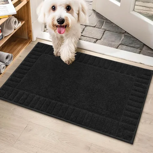 BEQHAUSE Alfombra Antideslizante para Puerta Principal Alfombra Lavable de Bajo Perfil para Entrada Alfombras para Puerta Principal Trampa para
