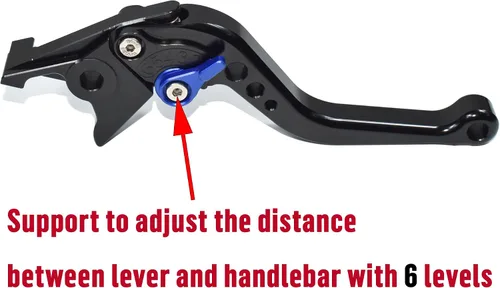 Miniatura 3 de Palanca de freno corta Palanca de embrague compatible con YAMAHA Fazer FZ-1 FZ-8 FZ-6 FZ-6R FZS600, aleación de aluminio CNC fabricada (negro)