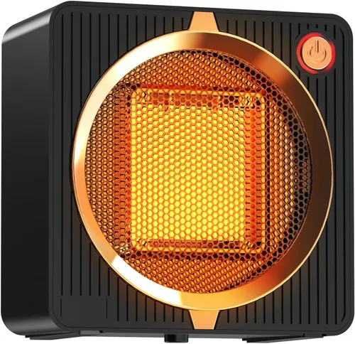 Calentador de Espacio Pequeño, Calentadores Eléctricos Portátiles de Bajo Vataje para Uso Interior en Escritorio, Mini Calentador de Escritorio de