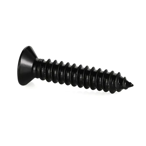 Miniatura 8 de Mellewell Tornillos de chapa metálica de cabeza plana #4 x 1, tornillos para madera, acabado negro, acero inoxidable 18-8, autoroscantes, 100