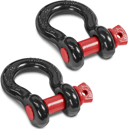 Miniatura 10 de Grillete de anillo en D de 1/2 pulgada con pasador de tornillo de 5/8 pulgadas, límite de carga de trabajo 2T (WLL) / 12T (26,455 libras)
