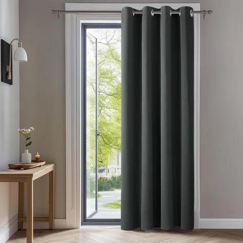 Miniatura 41 de Deconovo Cortina opaca, para oscurecer la habitación Gris claro