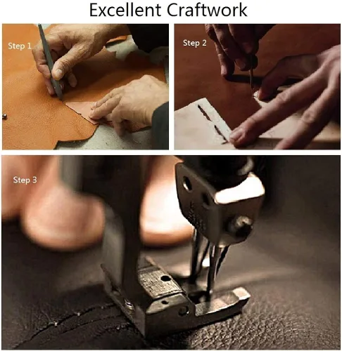 Miniatura 7 de Moflycom - Cartera de cuero genuino para mujer, con cierre y seguridad RFID