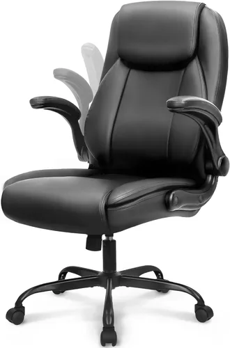 Miniatura 10 de NEO CHAIR Escritorio de oficina para videojuegos, computadora, silla ergonómica ejecutiva de respaldo alto, brazos abatibles, altura ajustable