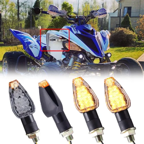 Miniatura 9 de DREAMIZER 4 unids universal motocicleta LED intermitentes luces intermitentes luces intermitentes luz ámbar compatible con Yamaha MT03 MT07 MT09