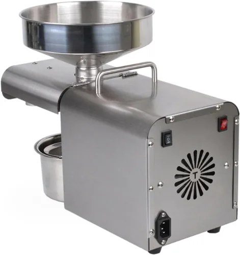 Miniatura 7 de Máquina comercial de la prensa del aceite 1500w, extractor de aceite, acero inoxidable, automático, grado alimenticio caliente frío, 110V