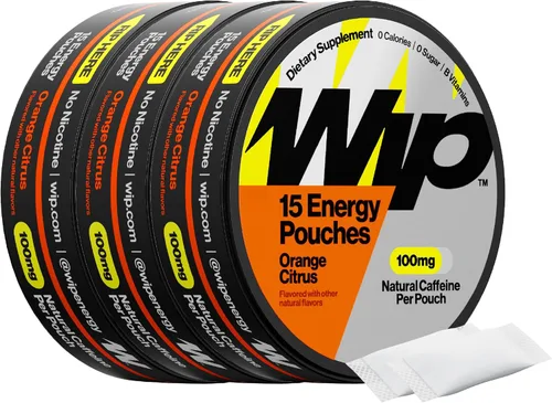 Miniatura 8 de Wip Bolsas energéticas, mezcla sin azúcar con 100 mg de cafeína natural, vitaminas B, minerales y L teanina para apoyo energético, preentrenamiento