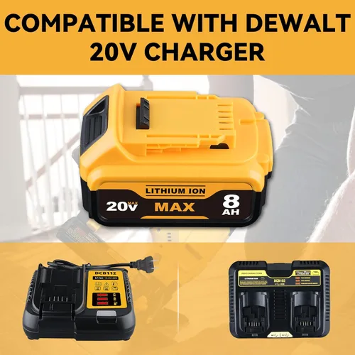 Miniatura 6 de DCB200 - Batería de repuesto de 8.0Ah para Dewalt 20V compatible con herramientas eléctricas inalámbricas Dewalt DCB200 DCB201 DCB203 DCB206 DCB207