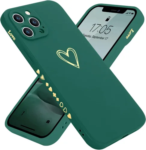 Miniatura 17 de Teageo Funda compatible con iPhone 12 Pro Max de 6.7 pulgadas para mujeres y niñas, bonito corazón de lujo