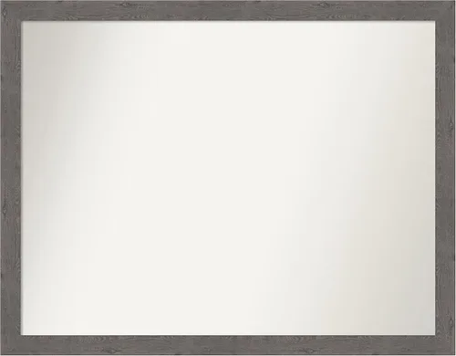 Miniatura 189 de Amanti Art Espejo de baño gris para sobre el fregadero, 31 x 48 pulgadas, espejo de tocador rectangular estrecho de color gris, marco de madera
